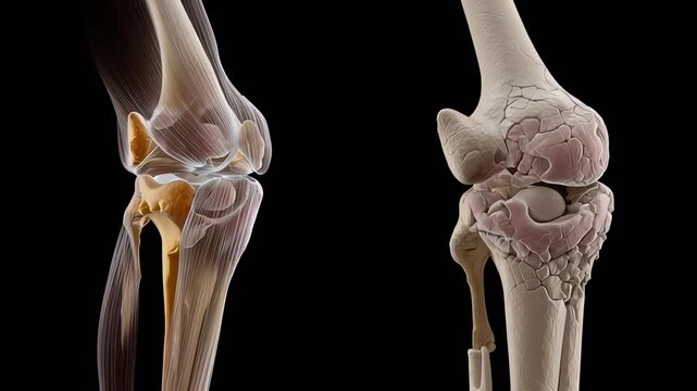 Knee Osteoarthritis Progression: Healthy Joint vs Degenerative Changes and Inflammation.