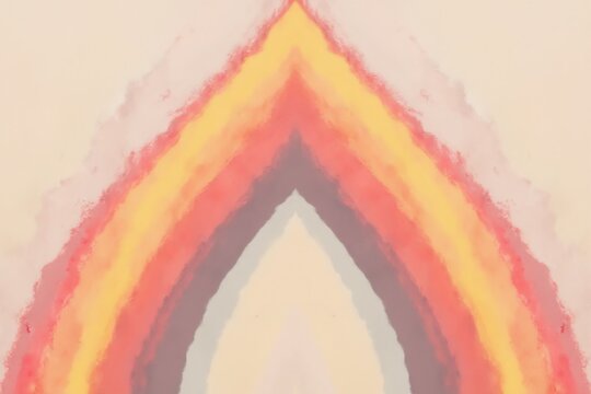 A nested arrow chevron illustration background pointing toward a quiet center on white