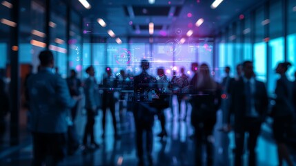 Fototapeta premium Generative Ai vibrant digital scene with futuristic elements