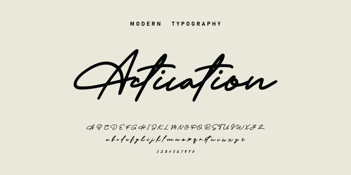 Hand drawn vector alphabet. Modern monoline signature script font. Elegant Signature Font. Best Alphabet Beautiful Calligraphy Signature Font