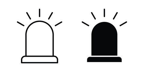 Obraz premium Ambulance siren icon symbol vector set. Design Illustrations