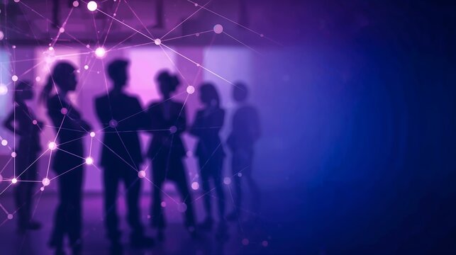 Generative Ai visualizes interconnected human silhouettes