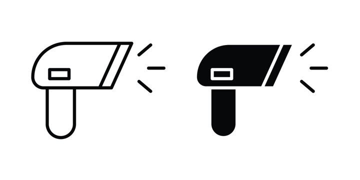 Barcode scanner icon symbol vector set. Design Illustrations