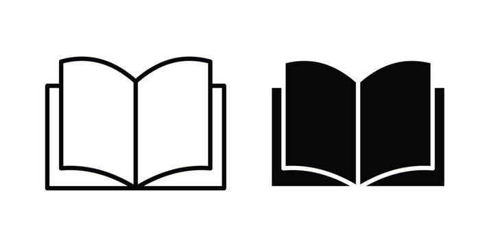 Book icon symbol vector set. Design Illustrations