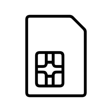 Mobile SIM Card Outline