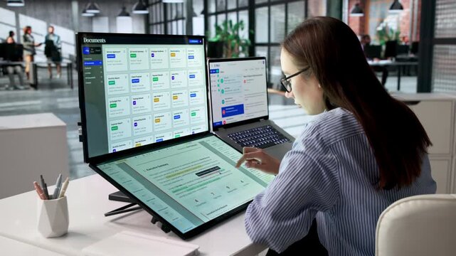 Enterprise Risk Manager Reviewing Detailed Assessment Reports