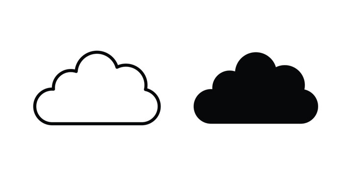 Cloud icon symbol vector set. Design Illustrations