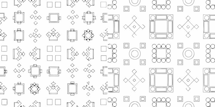 architectural floor plan symbols black lines on white background