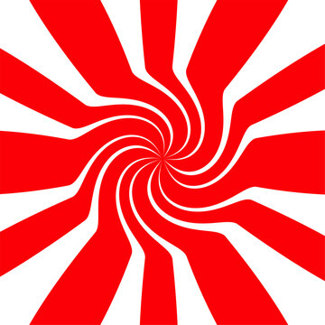 Fondo de remolino radial rojo sobre transparencia, efecto espiral de rayos de sol con movimiento din&aacute;mico.