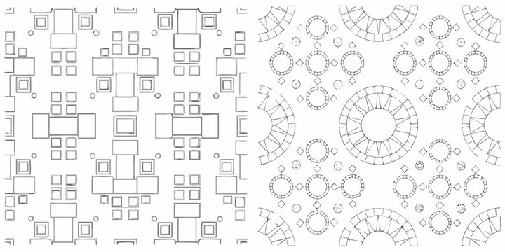 architectural floor plan symbols black line drawing on white background