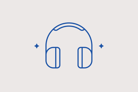 Safety earmuffs line icon for hearing protection in loud industrial environments. Crucial vector illustration for labor safety equipment shops and noise reduction guides.