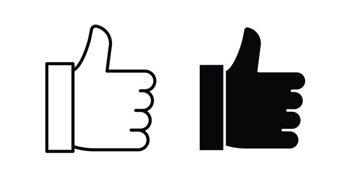 Like icon symbol vector set. Design Illustrations