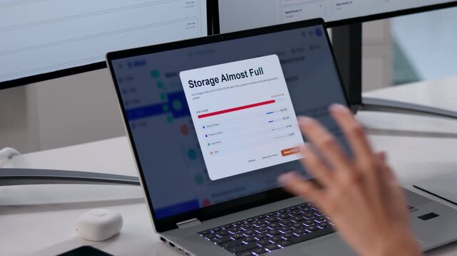 Woman Faced With Stored Full Message While Checking