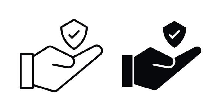 Policyholder icon symbol vector set. Design Illustrations