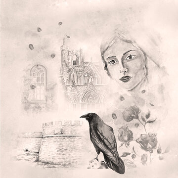 watercolor art of Desdemona handkerchief