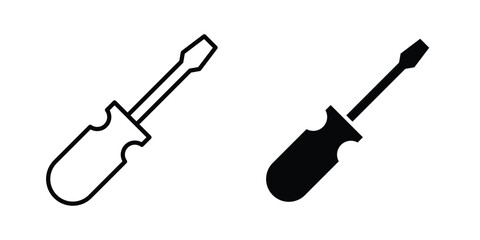 Fototapeta premium Screwdriver icon symbol vector set. Design Illustrations