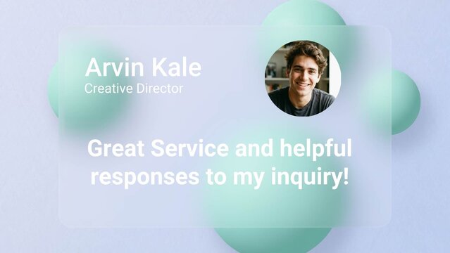 Glass Client Review Card Ui Graphic