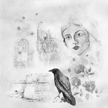watercolor art of Desdemona handkerchief