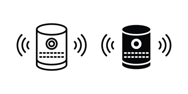 Smart speaker icon symbol vector set. Design Illustrations
