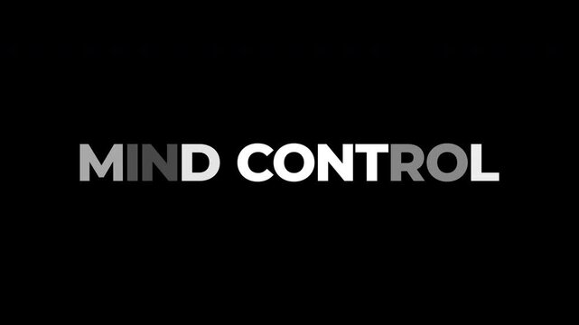 Mind Control Flicker Light Pulse Text Alpha Channel 4K Video