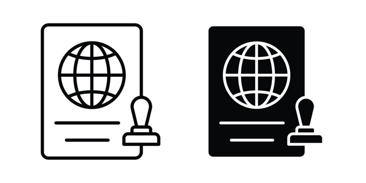Visa icon symbol vector set. Design Illustrations