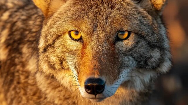 Wolf wildlife predator mammal animal golden light portrait closeup wild wolf in nature