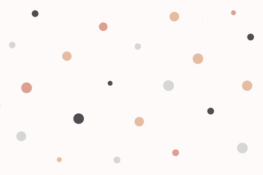 Minimalist Geometric Background with Scattered Round Dots in Muted Earth Tones and Pastel Colors, Modern Abstract Texture with Subtle Grunge Grain for Wallpaper, Web Design, and Graphic Layouts.