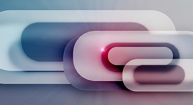 Abstract rounded rectangles overlapping with gradient colors.