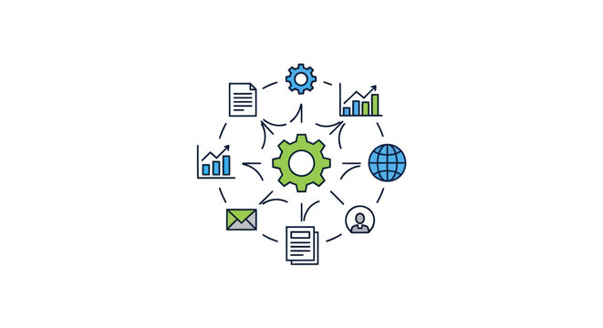 Business Process Management Workflow Automation Concept