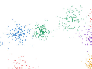 Naklejka premium Scattered Dot Groups Clean Abstract Background