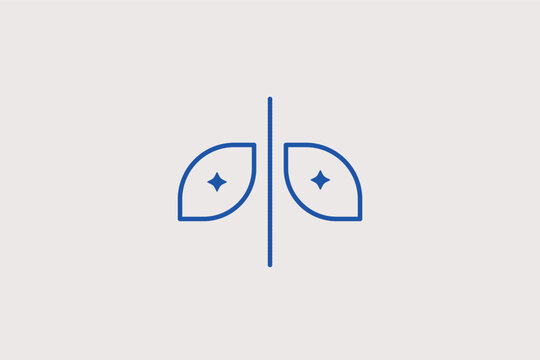 Reflect or mirror tool line icon for symmetrical drawing and graphic transformations. Technical vector illustration for design software manuals and symmetry art blogs.