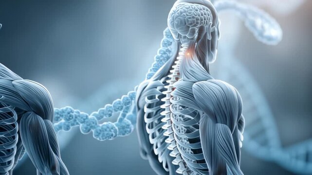 Understanding human anatomy with a focus on the spine and DNA structure in a science setting