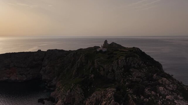 Faro de las islas Medas situado en L'Estartit, costa Brava, provincia de Gerona, Catalu&ntilde;a, Espa&ntilde;a. 