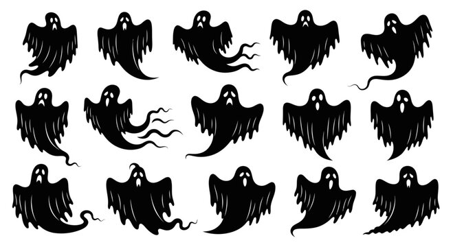 Halloween Ghost Silhouettes Collection
