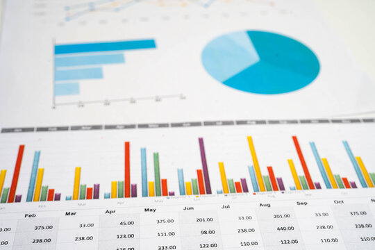 Chart graph paper. Finance, account, statistic, investment data economy, stock exchange business.