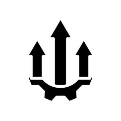 Fototapeta premium Financial Growth and Multiple Arrow Increase Icon for Mobile App and Web Design. Vector Illustration, eps10.