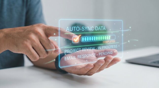 Auto-sync data loading progress bar