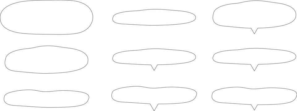 吹き出しイラストセット &ndash; Speech Bubble Illustration Set
