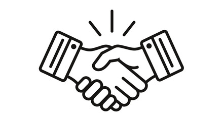 Fototapeta premium Handshake Symbol Illustrating Agreement, Collaboration, and Professionalism in Business Context.