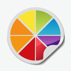 Obraz premium Color Wheel Sticker
