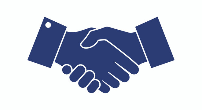 Professional handshake symbol depicting agreement and collaboration in business.