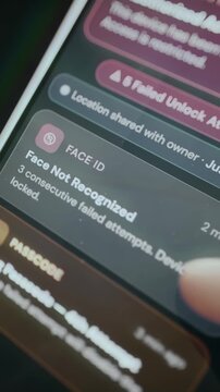 Face ID authentication unsuccessful after three attempts, device locked for security