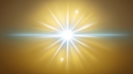 Obraz premium Bright Radiant Light Burst on a Gold Background with Soft Glow and Starburst Effect for Creative and Inspirational Designs