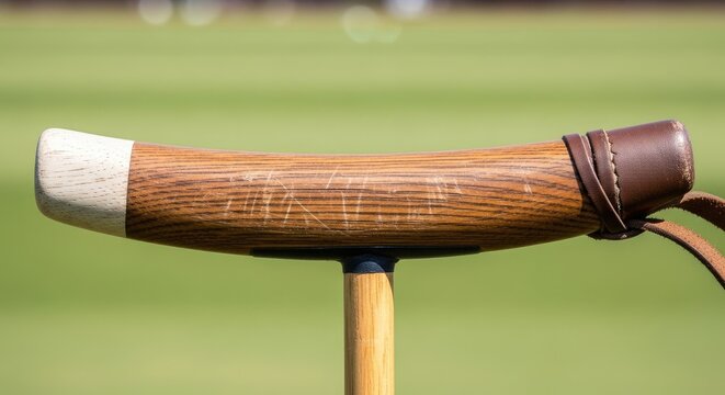 Wooden Polo Mallet - A Detailed Close-Up.