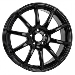 Obraz premium Black alloy wheel isolated on white background