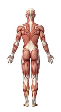 Human body muscle anatomy illustration.
