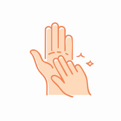 Obraz premium Hand washing icon