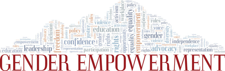 Fototapeta premium Gender Empowerment word cloud conceptual design isolated on white background.