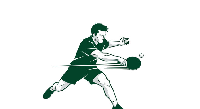 Man playing squash in action shot.