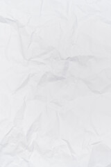 Naklejka premium White Crumpled Paper Texture Background